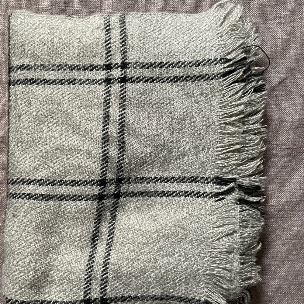 Grey and Black blanket scarf